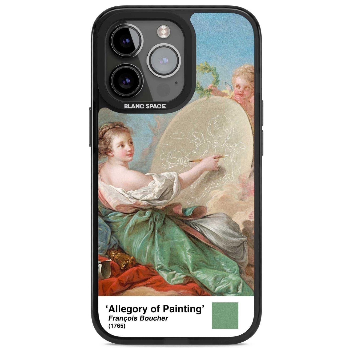 Allegory of Painting Phone Case iPhone 15 Pro Max / Magsafe Black Impact Case,iPhone 15 Pro / Magsafe Black Impact Case,iPhone 14 Pro Max / Magsafe Black Impact Case,iPhone 14 Pro / Magsafe Black Impact Case,iPhone 13 Pro / Magsafe Black Impact Case Blanc Space
