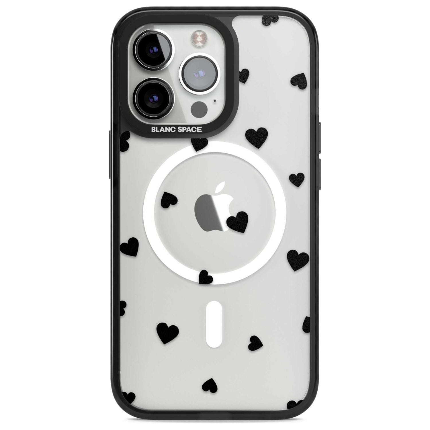 Black Hearts Pattern Phone Case iPhone 15 Pro Max / Magsafe Black Impact Case,iPhone 15 Pro / Magsafe Black Impact Case,iPhone 14 Pro Max / Magsafe Black Impact Case,iPhone 14 Pro / Magsafe Black Impact Case,iPhone 13 Pro / Magsafe Black Impact Case Blanc Space