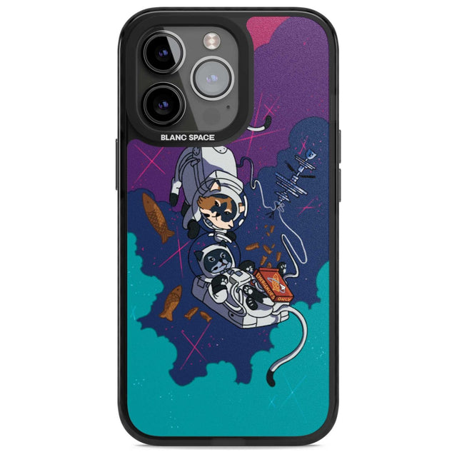 Cats In Space Phone Case iPhone 15 Pro Max / Magsafe Black Impact Case,iPhone 15 Pro / Magsafe Black Impact Case,iPhone 14 Pro Max / Magsafe Black Impact Case,iPhone 14 Pro / Magsafe Black Impact Case,iPhone 13 Pro / Magsafe Black Impact Case Blanc Space