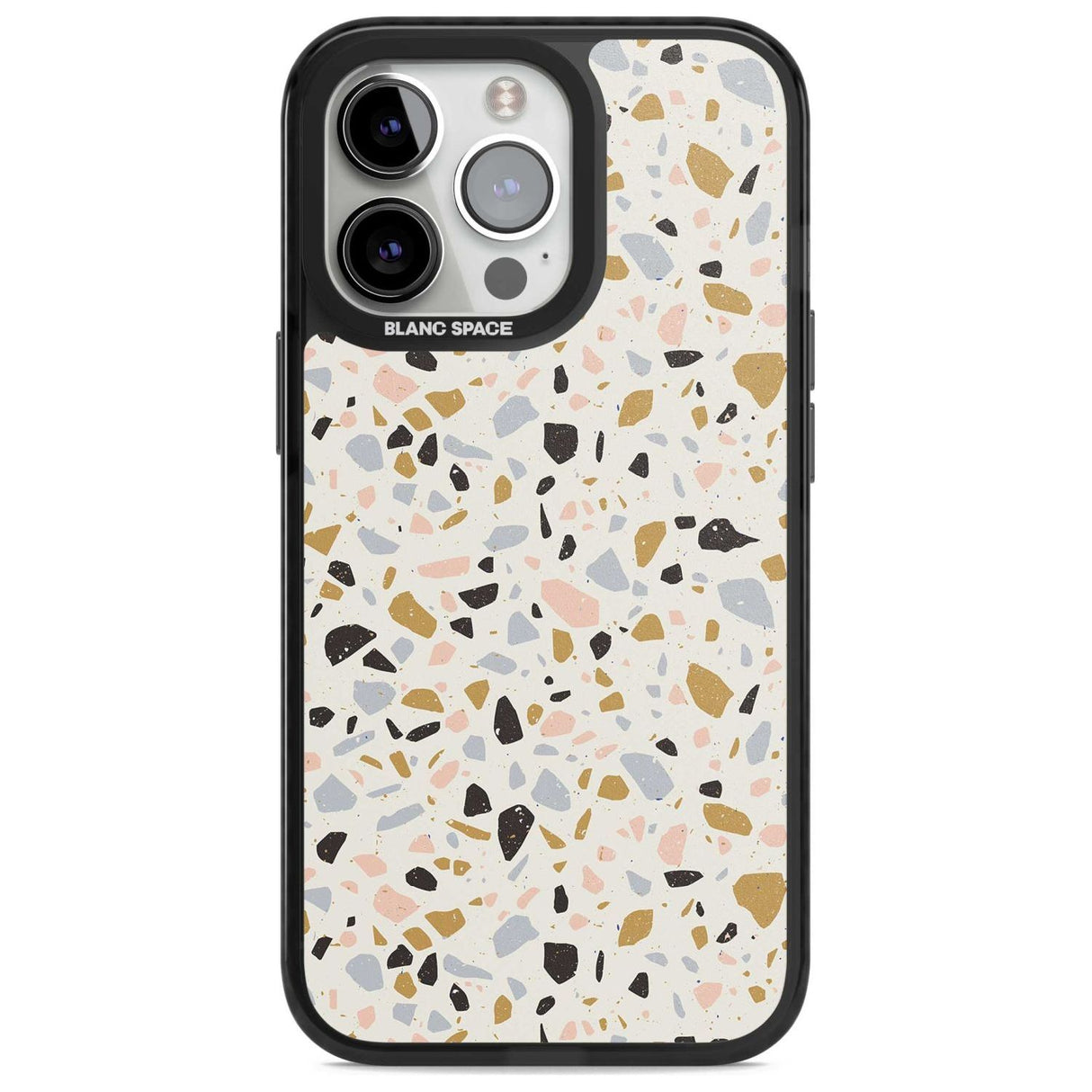 Pale Pink, Blue, & Mocha Terrazzo Pattern Phone Case iPhone 15 Pro / Magsafe Black Impact Case,iPhone 15 Pro Max / Magsafe Black Impact Case,iPhone 14 Pro Max / Magsafe Black Impact Case,iPhone 13 Pro / Magsafe Black Impact Case,iPhone 14 Pro / Magsafe Black Impact Case Blanc Space