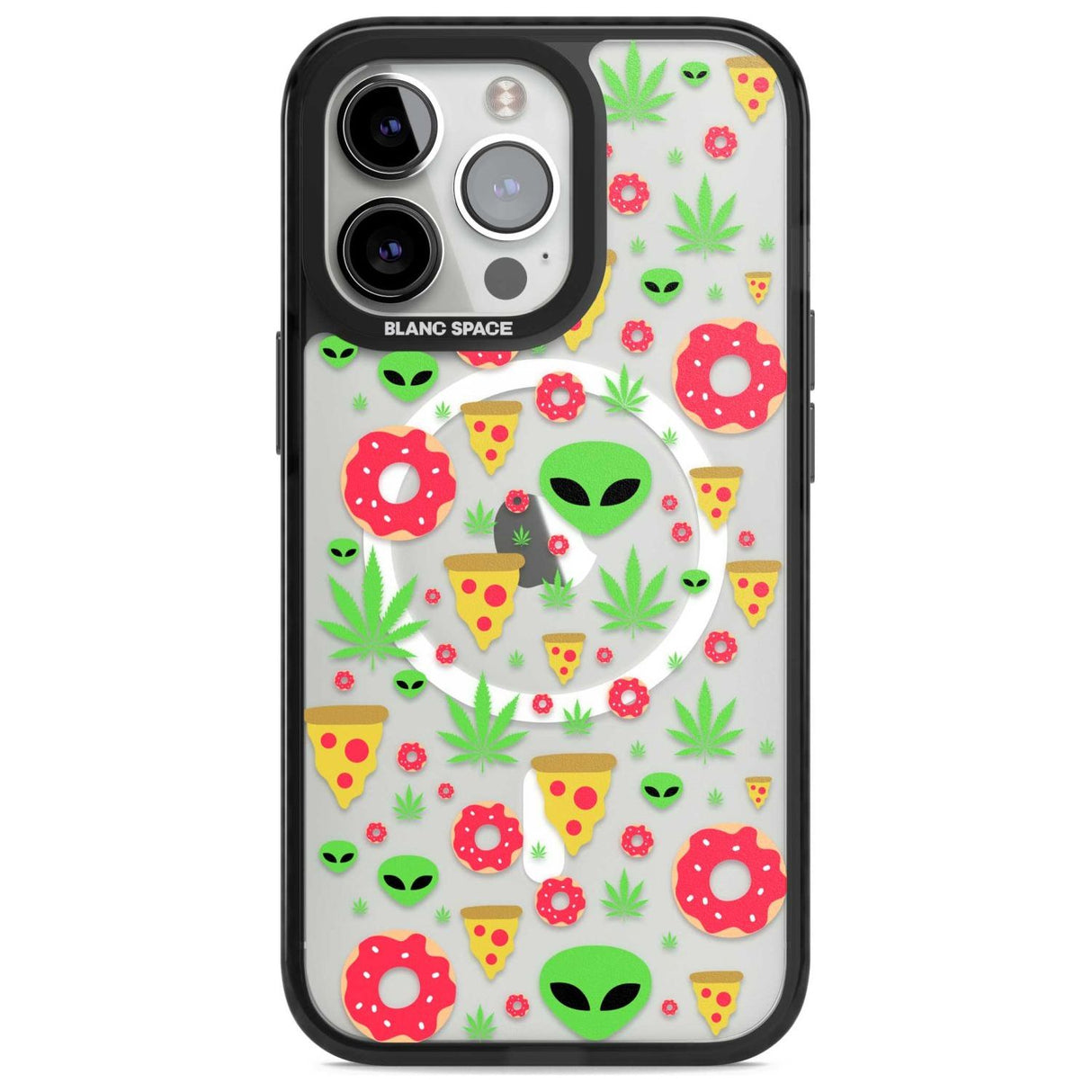 Martians & Munchies Phone Case iPhone 15 Pro Max / Magsafe Black Impact Case,iPhone 15 Pro / Magsafe Black Impact Case,iPhone 14 Pro Max / Magsafe Black Impact Case,iPhone 14 Pro / Magsafe Black Impact Case,iPhone 13 Pro / Magsafe Black Impact Case Blanc Space