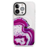 Violet & White Swirl Agate Crystal Clear Design