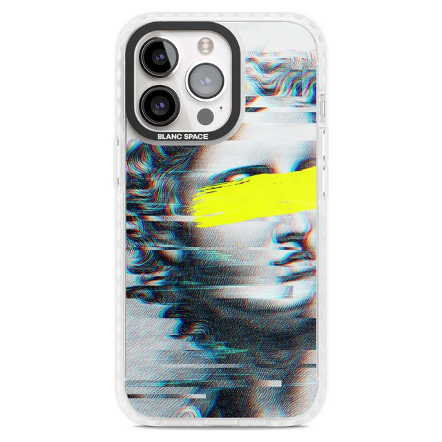 GLITCHED FRAGMENT Phone Case iPhone 15 Pro Max / Magsafe Impact Case,iPhone 15 Pro / Magsafe Impact Case Blanc Space