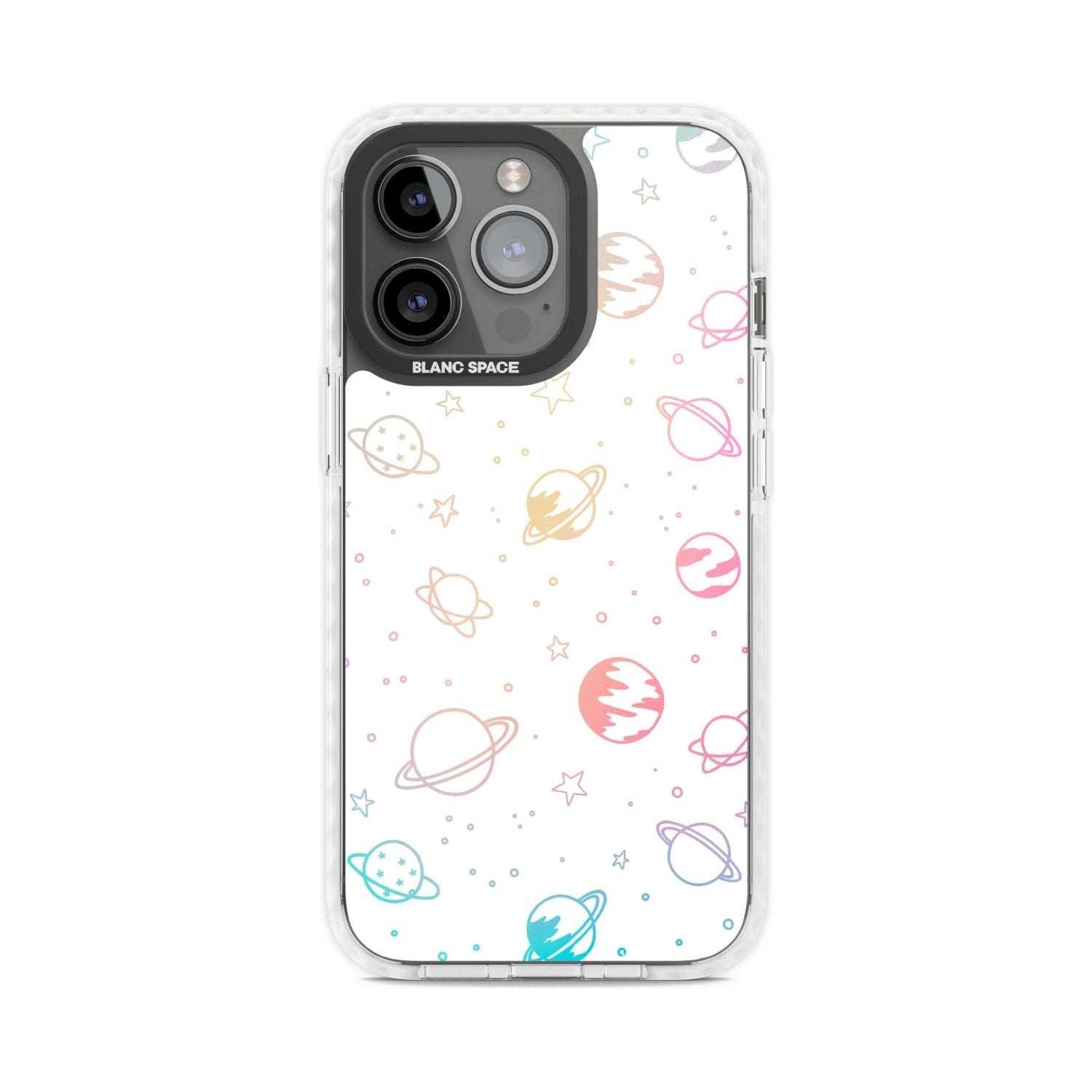 Cosmic Outer Space Design Pastels on White Phone Case iPhone 15 Pro Max / Magsafe Impact Case,iPhone 15 Pro / Magsafe Impact Case Blanc Space