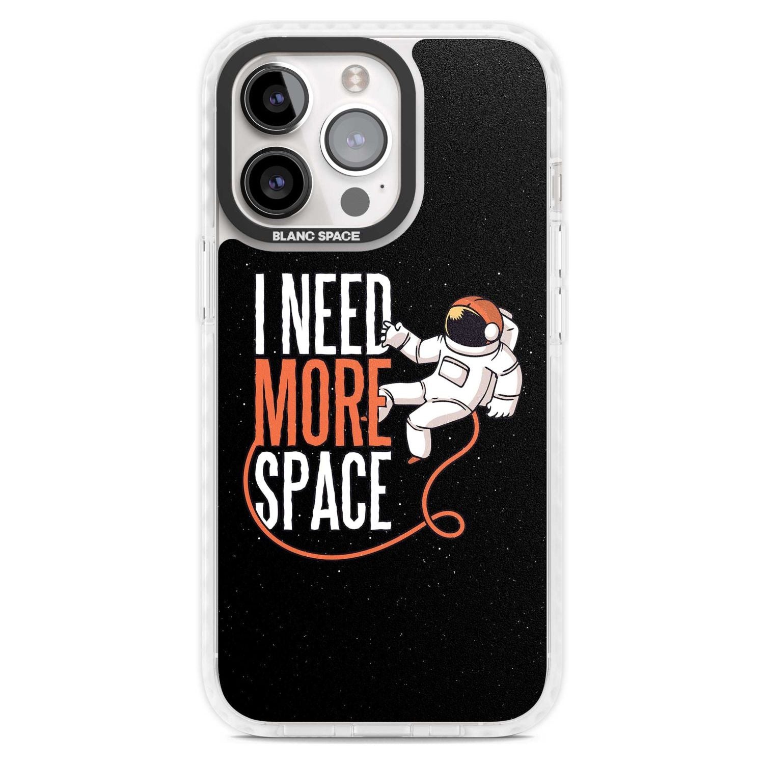 I Need More Space Phone Case iPhone 15 Pro Max / Magsafe Impact Case,iPhone 15 Pro / Magsafe Impact Case Blanc Space