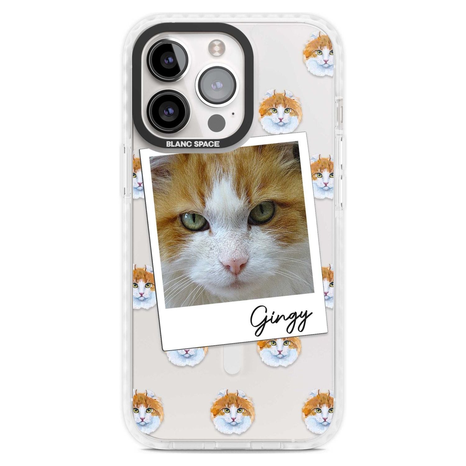Personalised American Curl Photo Custom Phone Case iPhone 15 Pro Max / Magsafe Impact Case,iPhone 15 Pro / Magsafe Impact Case Blanc Space