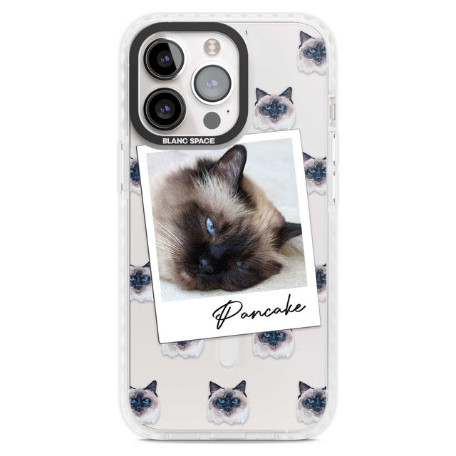 Personalised Burmese Cat Photo Custom Phone Case iPhone 15 Pro Max / Magsafe Impact Case,iPhone 15 Pro / Magsafe Impact Case Blanc Space