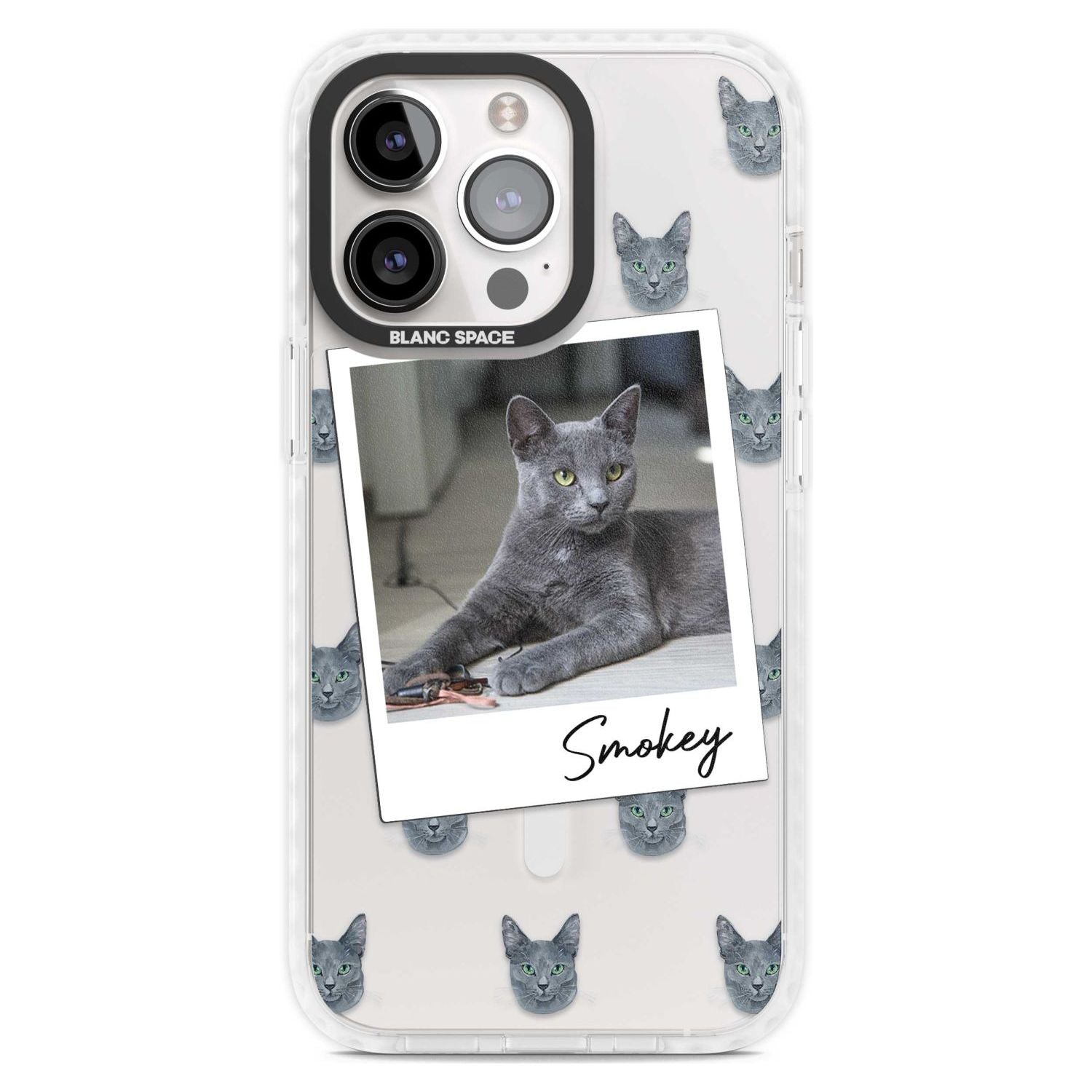 Personalised Korat Cat Photo Custom Phone Case iPhone 15 Pro Max / Magsafe Impact Case,iPhone 15 Pro / Magsafe Impact Case Blanc Space