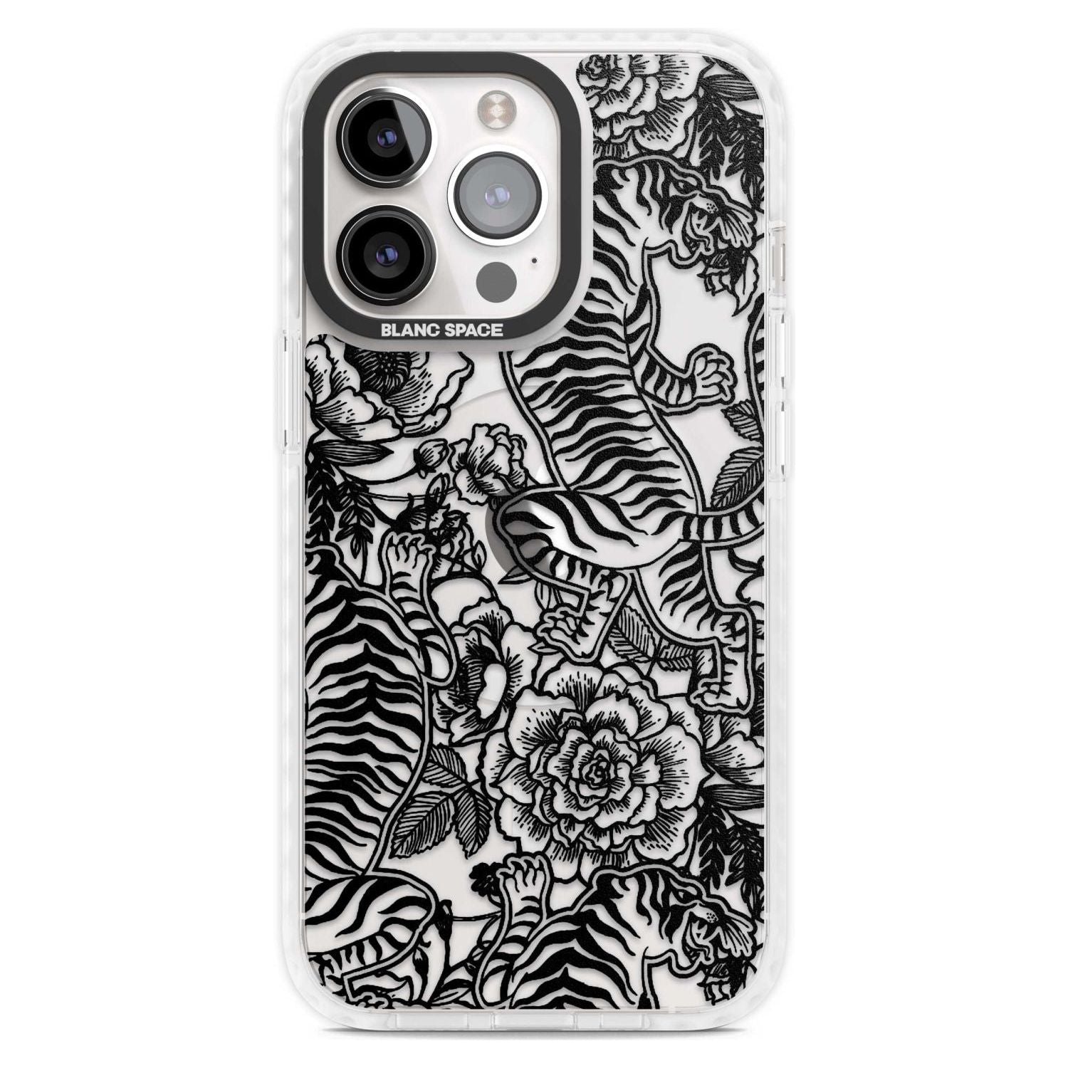 Personalised Chinese Tiger Pattern Custom Phone Case iPhone 15 Pro Max / Magsafe Impact Case,iPhone 15 Pro / Magsafe Impact Case Blanc Space