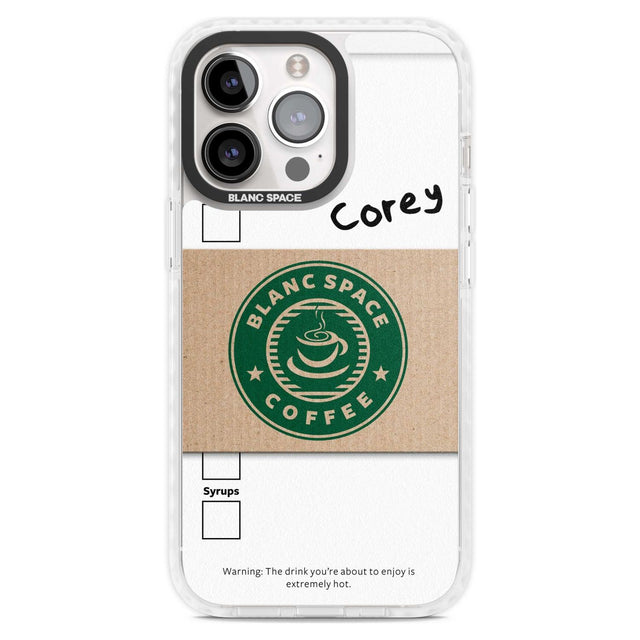 Personalised Coffee Cup Custom Phone Case iPhone 15 Pro Max / Magsafe Impact Case,iPhone 15 Pro / Magsafe Impact Case Blanc Space