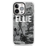 Personalised Grey Scale Fashion Collage Custom Phone Case iPhone 15 Pro Max / Magsafe Impact Case,iPhone 15 Pro / Magsafe Impact Case Blanc Space