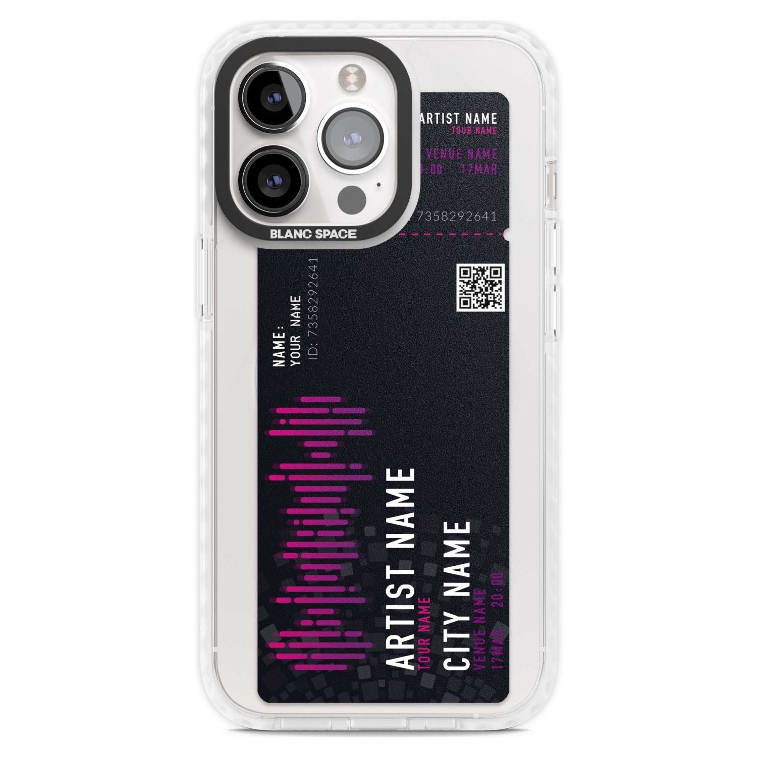 Personalised Concert Ticket Custom Phone Case iPhone 15 Pro Max / Magsafe Impact Case,iPhone 15 Pro / Magsafe Impact Case Blanc Space