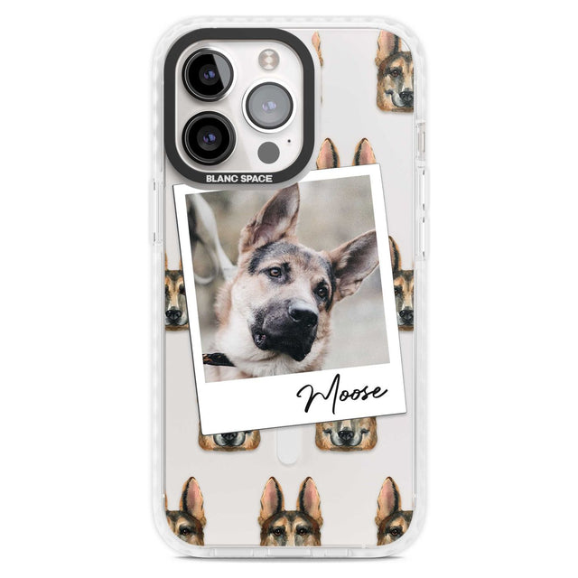 Personalised German Shepherd - Dog Photo Custom Phone Case iPhone 15 Pro Max / Magsafe Impact Case,iPhone 15 Pro / Magsafe Impact Case Blanc Space