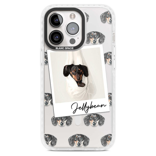 Personalised Black Dachshund Instant Camera Photo