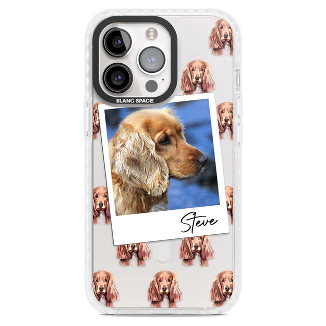 Personalised Cocker Spaniel - Dog Photo Custom Phone Case iPhone 15 Pro Max / Magsafe Impact Case,iPhone 15 Pro / Magsafe Impact Case Blanc Space