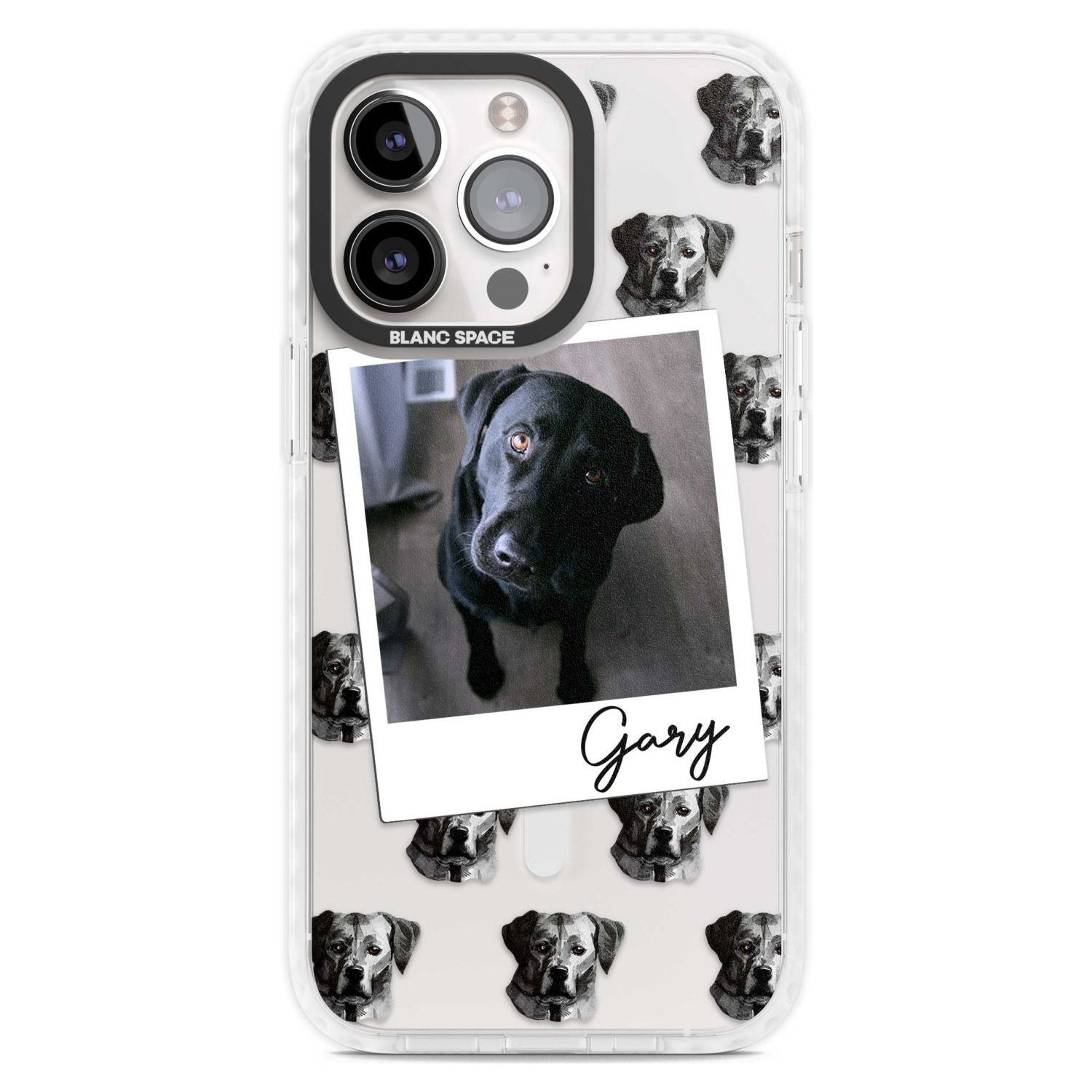 Personalised Labrador, Black - Dog Photo Custom Phone Case iPhone 15 Pro Max / Magsafe Impact Case,iPhone 15 Pro / Magsafe Impact Case Blanc Space