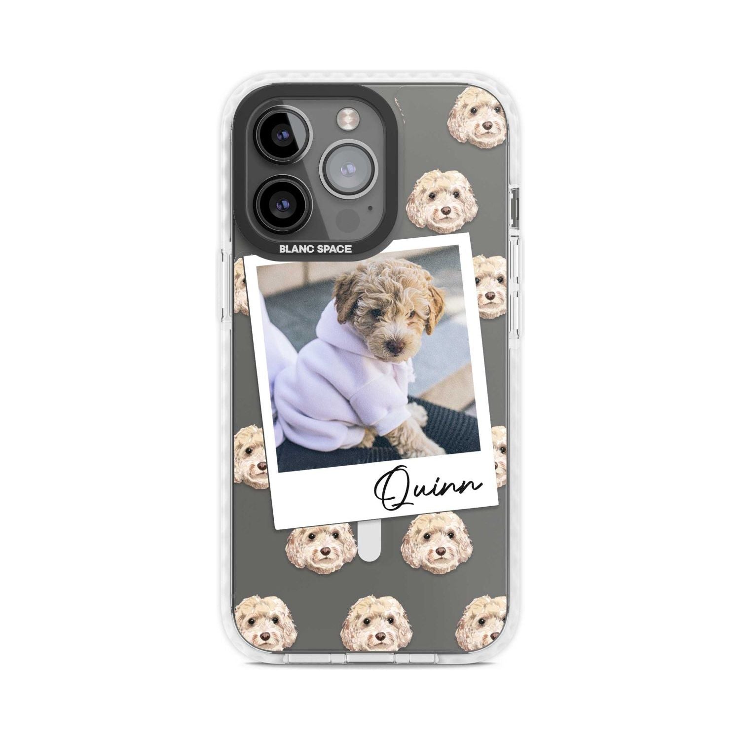 Personalised Cockapoo, Cream - Dog Photo Custom Phone Case iPhone 15 Pro Max / Magsafe Impact Case,iPhone 15 Pro / Magsafe Impact Case Blanc Space