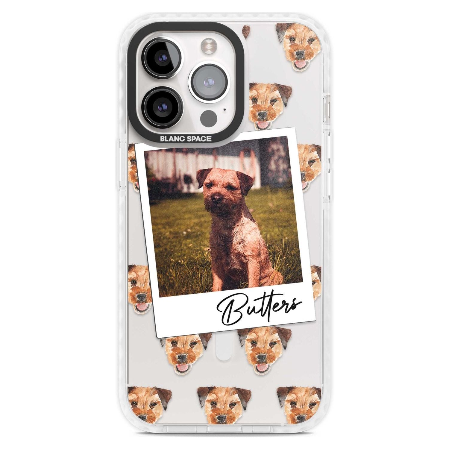Personalised Border Terrier - Dog Photo Custom Phone Case iPhone 15 Pro Max / Magsafe Impact Case,iPhone 15 Pro / Magsafe Impact Case Blanc Space