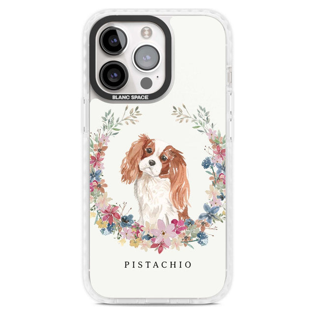 Personalised Cavalier King Charles Portrait Spaniel Custom Phone Case iPhone 15 Pro Max / Magsafe Impact Case,iPhone 15 Pro / Magsafe Impact Case Blanc Space