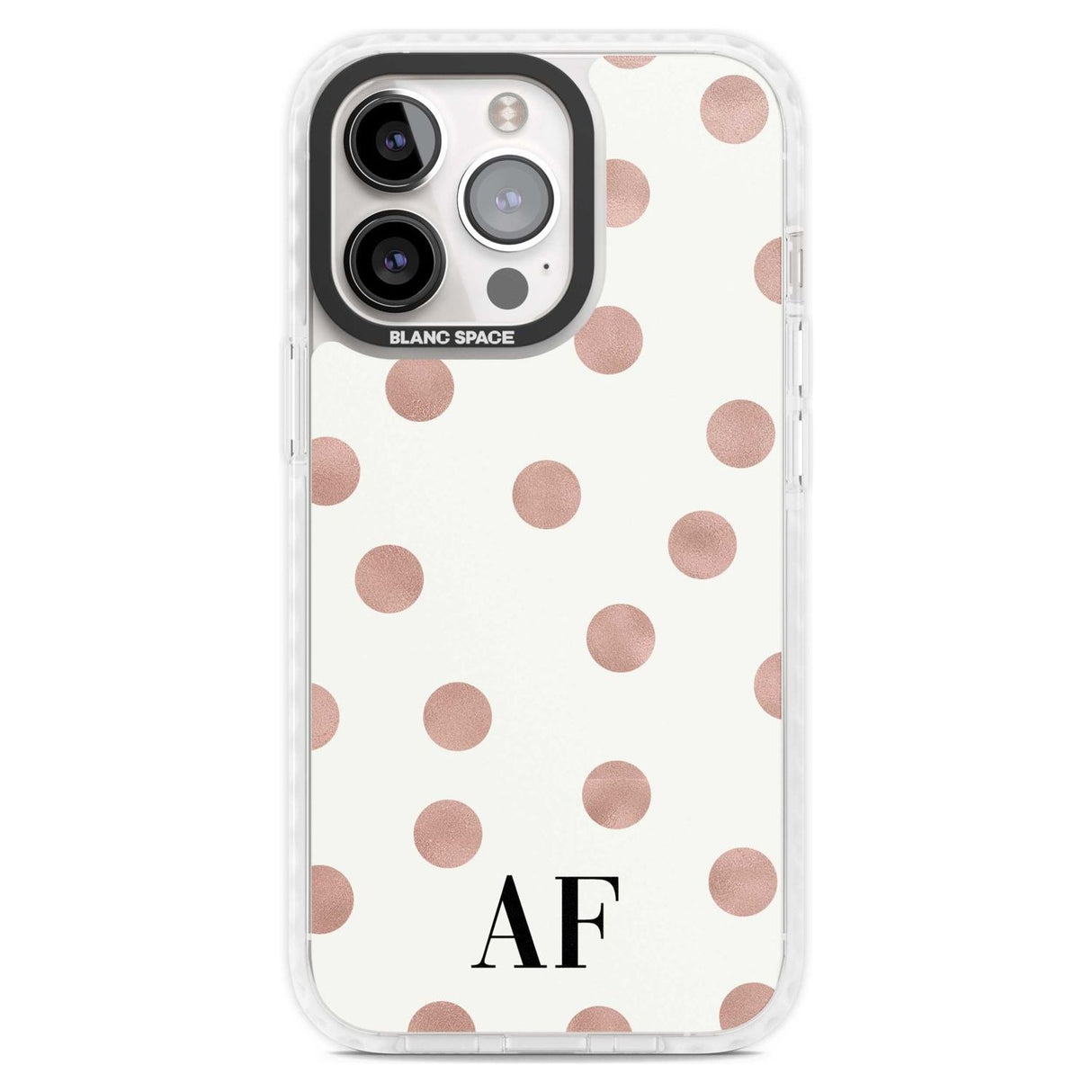 Personalised Initials & Dots Custom Phone Case iPhone 15 Pro Max / Magsafe Impact Case,iPhone 15 Pro / Magsafe Impact Case Blanc Space