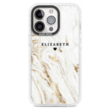 Personalised White & Gold Swirl Marble Custom Phone Case iPhone 15 Pro Max / Magsafe Impact Case,iPhone 15 Pro / Magsafe Impact Case Blanc Space