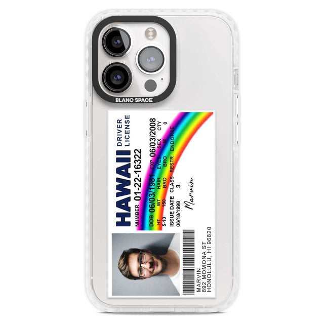 Personalised Hawaii Driving License Custom Phone Case iPhone 15 Pro Max / Magsafe Impact Case,iPhone 15 Pro / Magsafe Impact Case Blanc Space