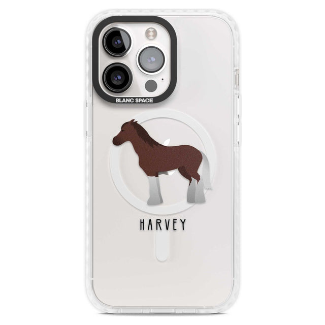 Personalised Brown Horse Custom Phone Case iPhone 15 Pro Max / Magsafe Impact Case,iPhone 15 Pro / Magsafe Impact Case Blanc Space