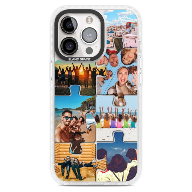 Personalised Jigsaw Photo Grid Custom Phone Case iPhone 15 Pro Max / Magsafe Impact Case,iPhone 15 Pro / Magsafe Impact Case Blanc Space