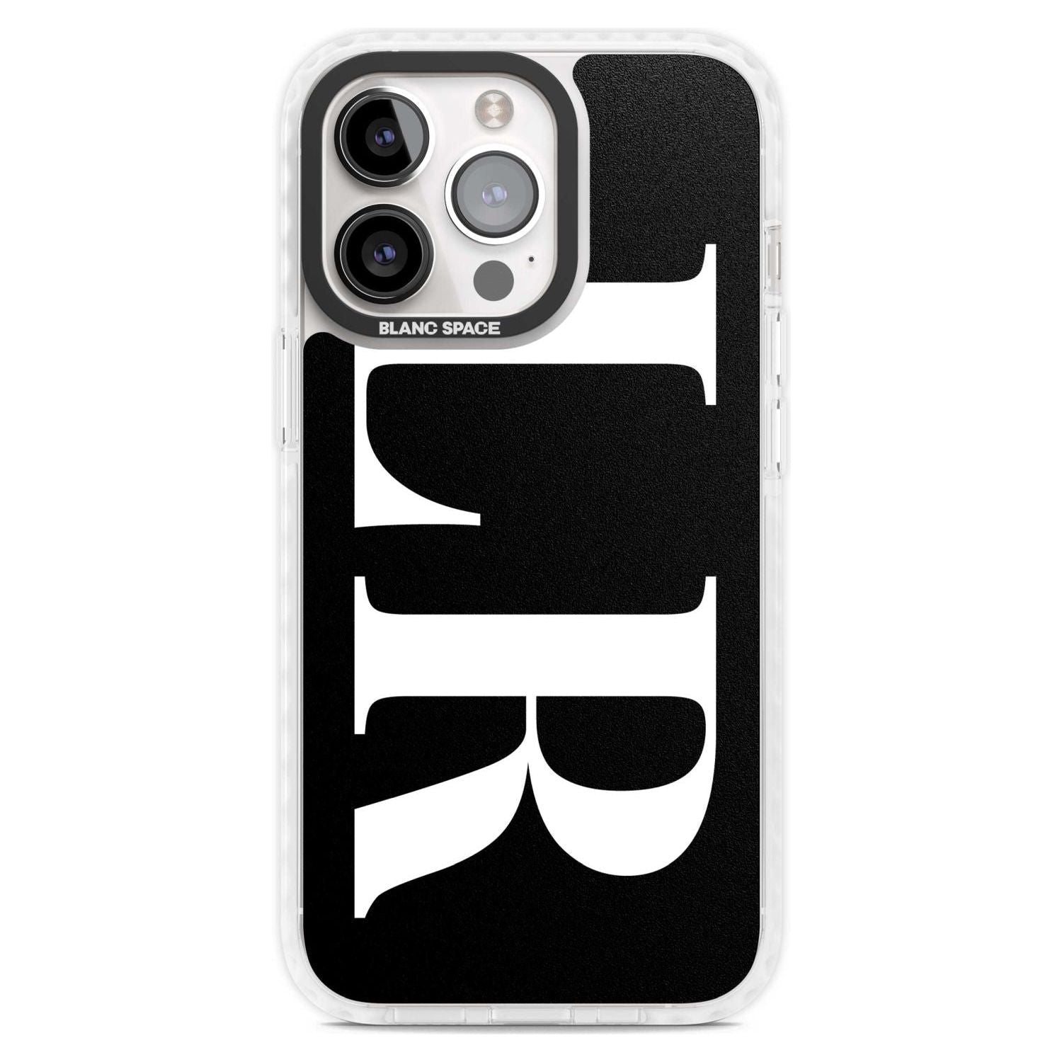 Personalised White & Black Letters Custom Phone Case iPhone 15 Pro Max / Magsafe Impact Case,iPhone 15 Pro / Magsafe Impact Case Blanc Space