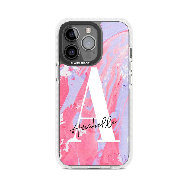 Personalised Pink & Purple Marble