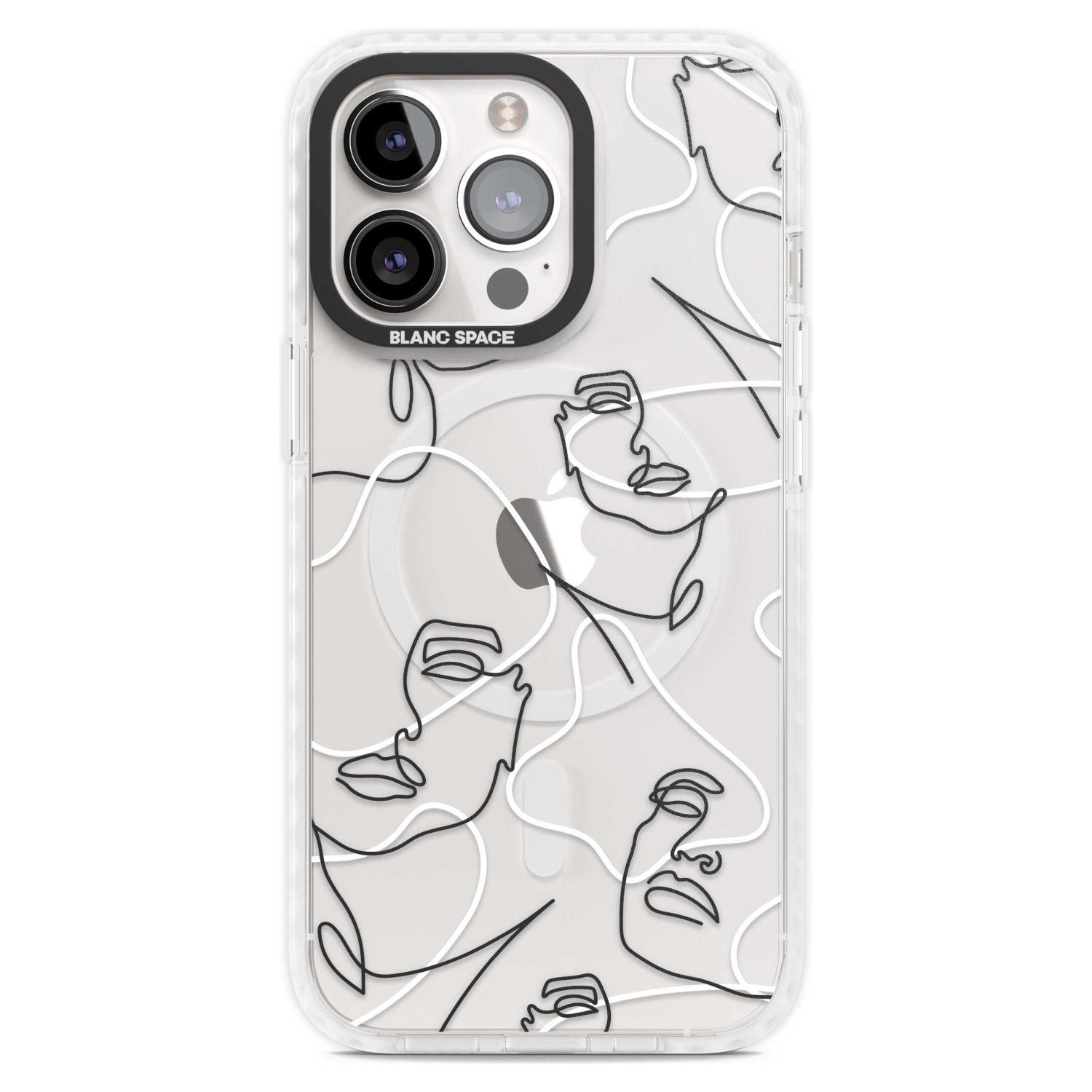 Personalised Abstract Faces Custom Phone Case iPhone 15 Pro Max / Magsafe Impact Case,iPhone 15 Pro / Magsafe Impact Case Blanc Space