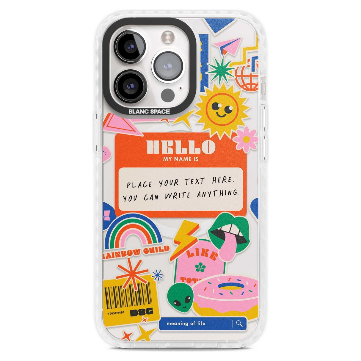 Personalised Nostalgia Sticker Mix #2 Custom Phone Case iPhone 15 Pro Max / Magsafe Impact Case,iPhone 15 Pro / Magsafe Impact Case Blanc Space