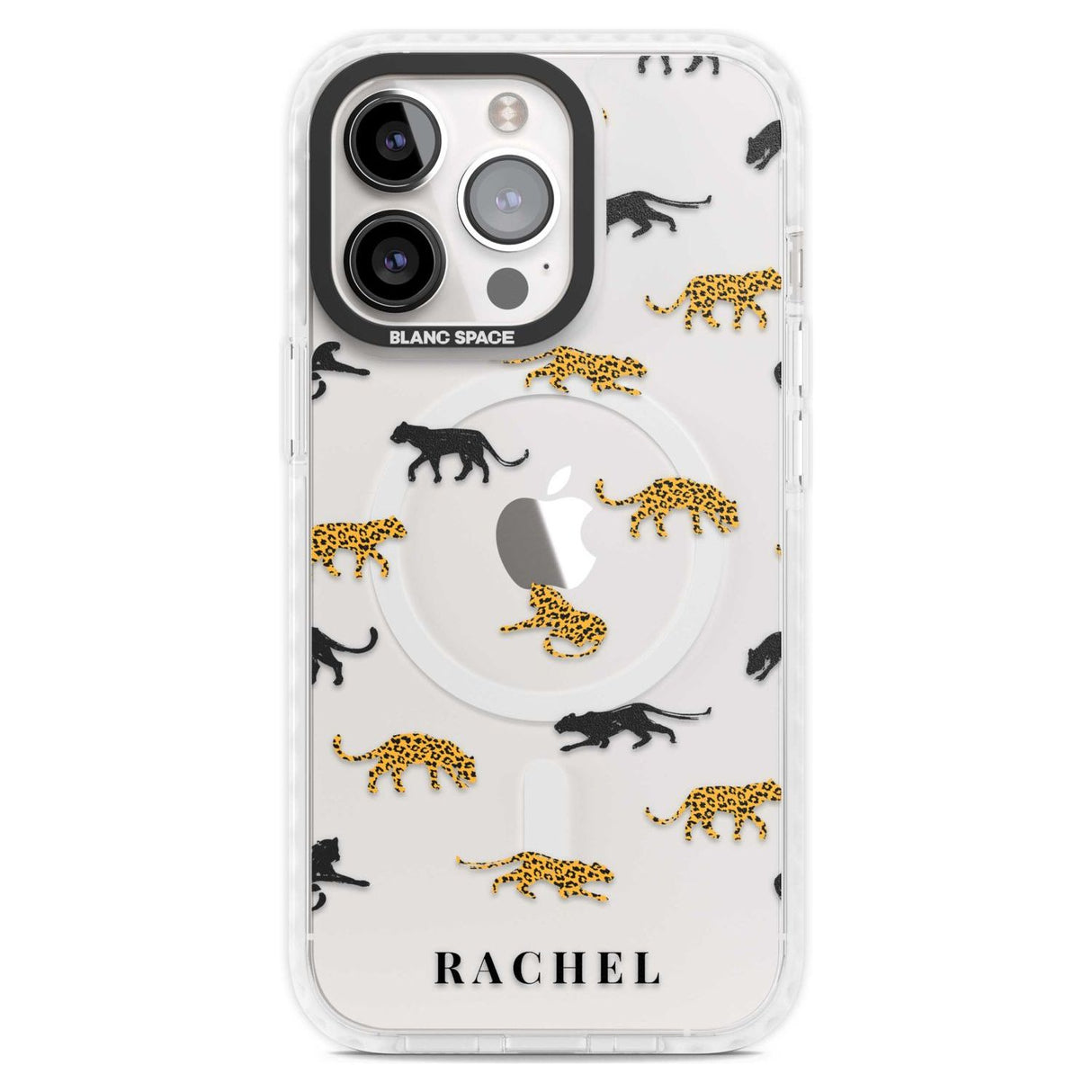 Personalised Jaguar Pattern on Transparent Custom Phone Case iPhone 15 Pro Max / Magsafe Impact Case,iPhone 15 Pro / Magsafe Impact Case Blanc Space