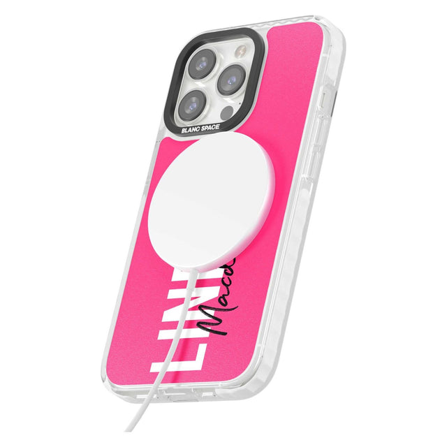 Personalised Bold Name: Pink Custom Phone Case iPhone 15 Pro Max / Black Impact Case,iPhone 15 Plus / Black Impact Case,iPhone 15 Pro / Black Impact Case,iPhone 15 / Black Impact Case,iPhone 15 Pro Max / Impact Case,iPhone 15 Plus / Impact Case,iPhone 15 Pro / Impact Case,iPhone 15 / Impact Case,iPhone 15 Pro Max / Magsafe Black Impact Case,iPhone 15 Plus / Magsafe Black Impact Case,iPhone 15 Pro / Magsafe Black Impact Case,iPhone 15 / Magsafe Black Impact Case,iPhone 14 Pro Max / Black Impact Case,iPhone 1