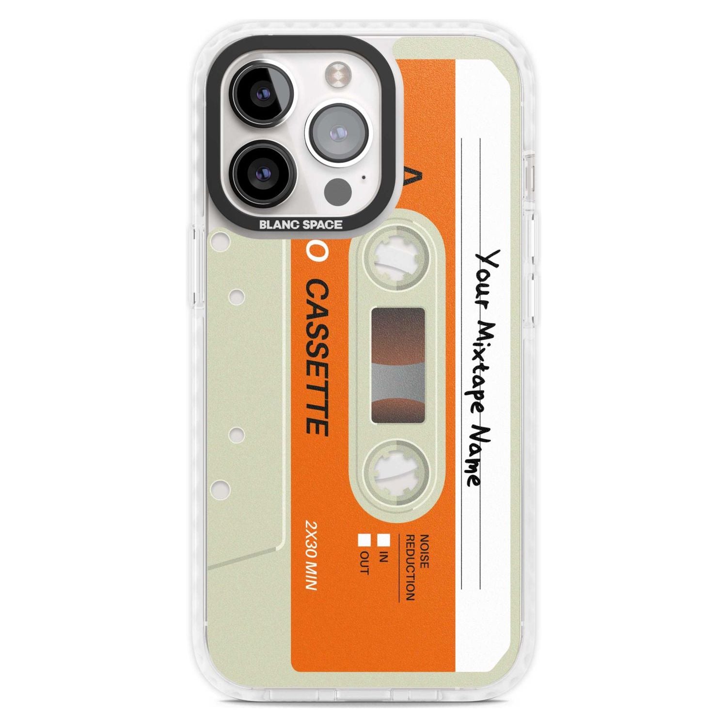 Personalised Classic Cassette Custom Phone Case iPhone 15 Pro Max / Magsafe Impact Case,iPhone 15 Pro / Magsafe Impact Case Blanc Space