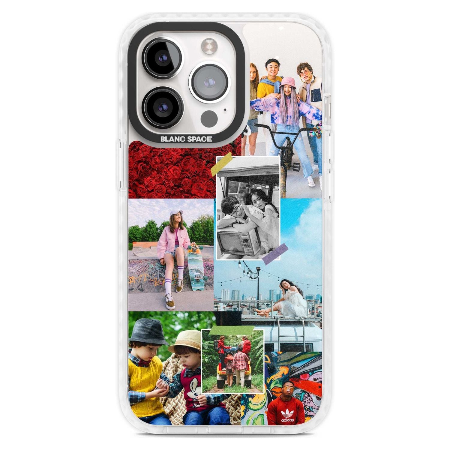 Personalised Photo Collage Custom Phone Case iPhone 15 Pro Max / Magsafe Impact Case,iPhone 15 Pro / Magsafe Impact Case Blanc Space