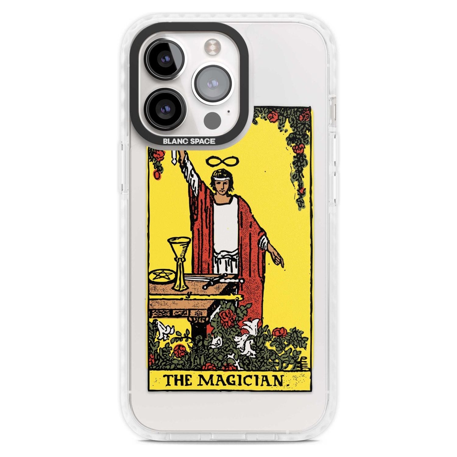Personalised The Magician Tarot Card - Colour Phone Case iPhone 15 Pro Max / Magsafe Impact Case,iPhone 15 Pro / Magsafe Impact Case Blanc Space