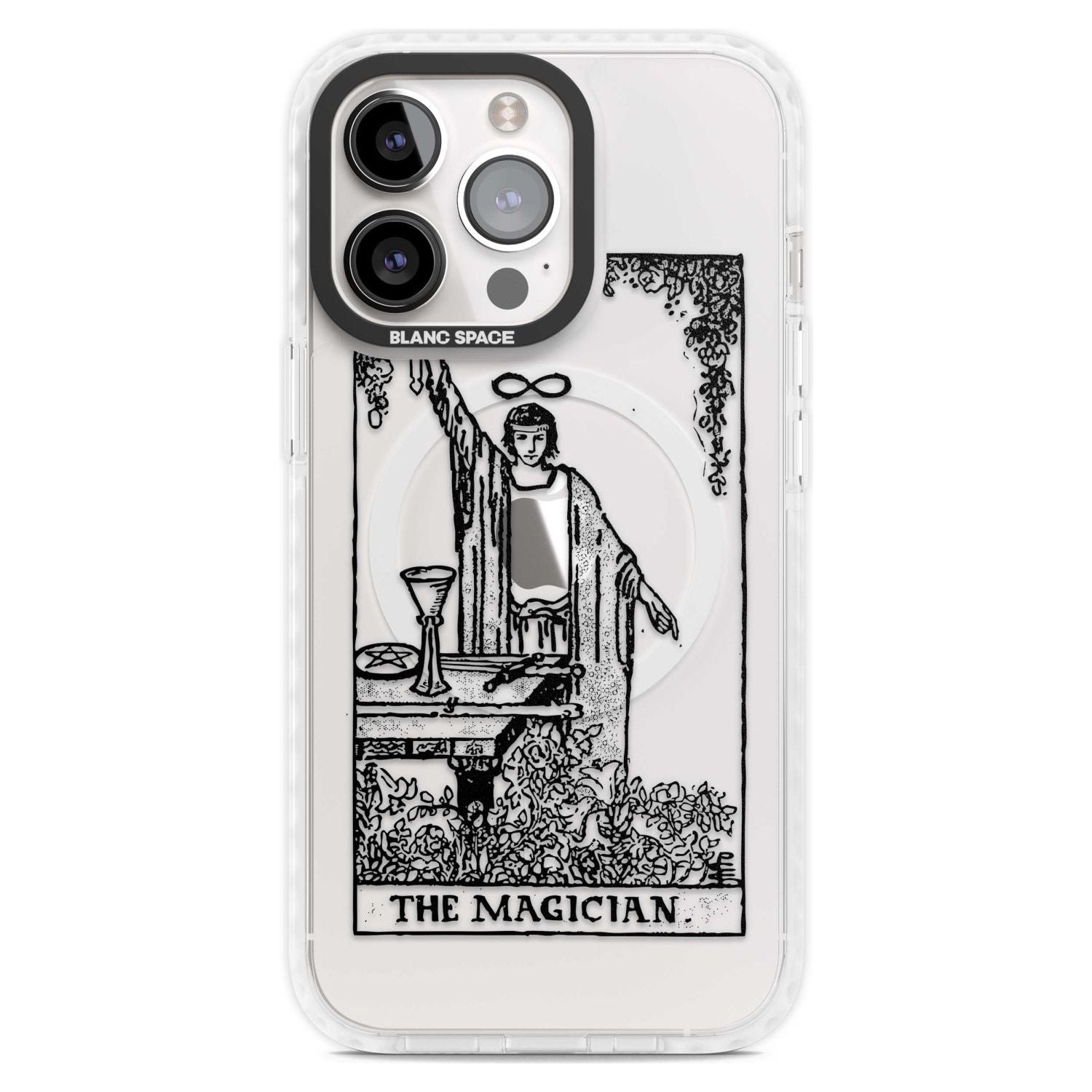 Personalised The Magician Tarot Card - Transparent Custom Phone Case iPhone 15 Pro Max / Magsafe Impact Case,iPhone 15 Pro / Magsafe Impact Case Blanc Space