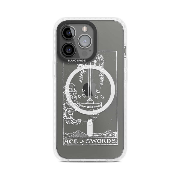 Personalised Ace Of Swords Tarot Card (White)