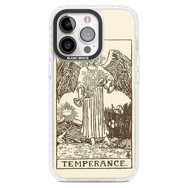 Personalised Temperance Tarot Card - Solid Cream Custom Phone Case iPhone 15 Pro Max / Magsafe Impact Case,iPhone 15 Pro / Magsafe Impact Case Blanc Space