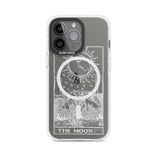 Personalised The Moon Tarot Card - White Transparent Custom Phone Case iPhone 15 Pro Max / Magsafe Impact Case,iPhone 15 Pro / Magsafe Impact Case Blanc Space