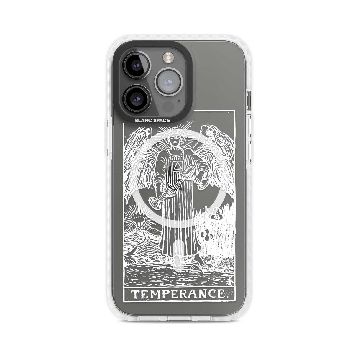 Personalised Temperance Tarot Card - White Transparent Custom Phone Case iPhone 15 Pro Max / Magsafe Impact Case,iPhone 15 Pro / Magsafe Impact Case Blanc Space