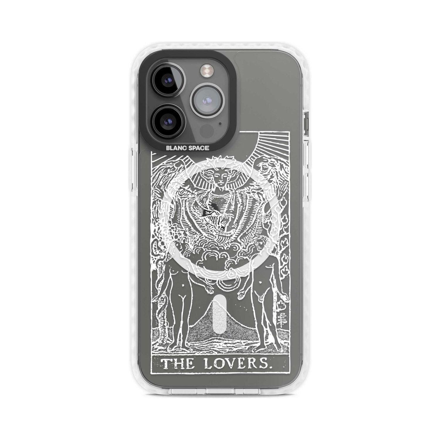 Personalised The Lovers Tarot Card - White Transparent Custom Phone Case iPhone 15 Pro Max / Magsafe Impact Case,iPhone 15 Pro / Magsafe Impact Case Blanc Space