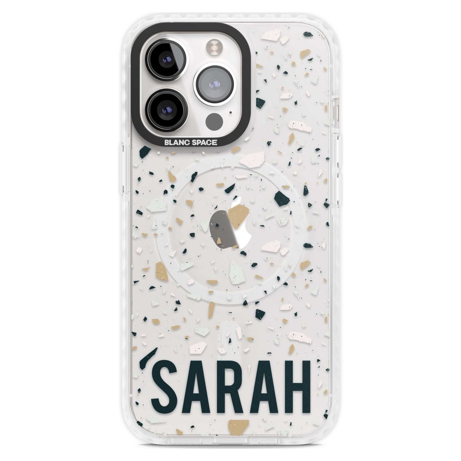 Personalised Terrazzo - Blue, Pink, Brown Custom Phone Case iPhone 15 Pro Max / Magsafe Impact Case,iPhone 15 Pro / Magsafe Impact Case Blanc Space