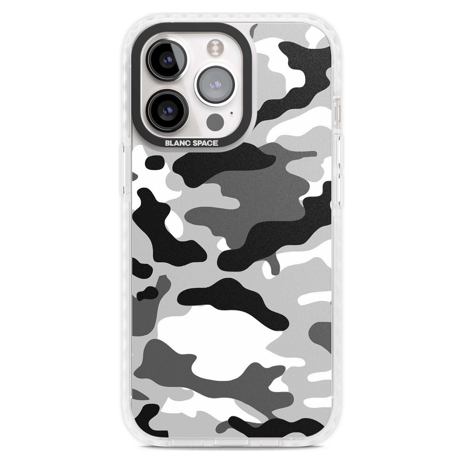 Grey Camo Phone Case iPhone 15 Pro Max / Magsafe Impact Case,iPhone 15 Pro / Magsafe Impact Case Blanc Space