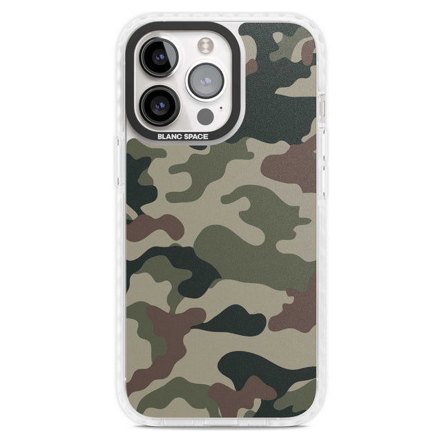 Green and Brown Camo Phone Case iPhone 15 Pro Max / Magsafe Impact Case,iPhone 15 Pro / Magsafe Impact Case Blanc Space