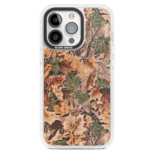 Leaves Camo Phone Case iPhone 15 Pro Max / Magsafe Impact Case,iPhone 15 Pro / Magsafe Impact Case Blanc Space