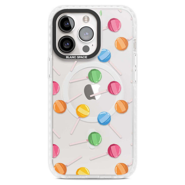 Lollipop Pattern Phone Case iPhone 15 Pro Max / Magsafe Impact Case,iPhone 15 Pro / Magsafe Impact Case Blanc Space