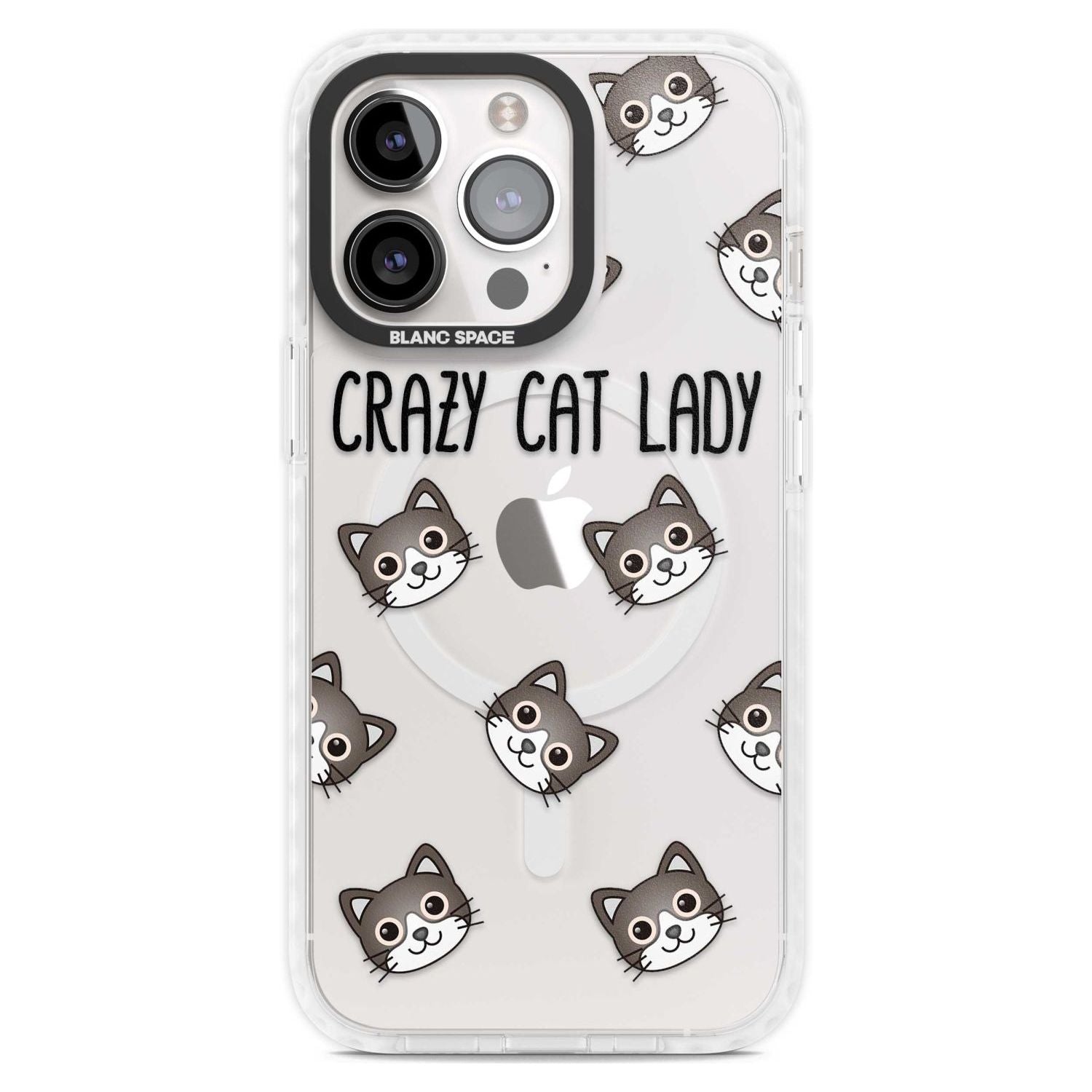 Crazy Cat Lady Phone Case iPhone 15 Pro Max / Magsafe Impact Case,iPhone 15 Pro / Magsafe Impact Case Blanc Space