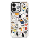 Cartoon Cat Collage Phone Case iPhone 15 Pro Max / Magsafe Impact Case,iPhone 15 Pro / Magsafe Impact Case Blanc Space